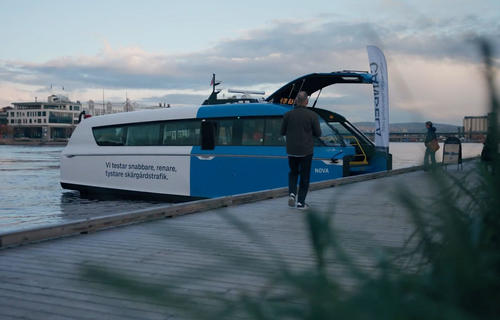Med el-ferge i Drammensfjorden