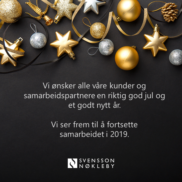 Svensson Nøkleby ønsker god jul og godt nytt år