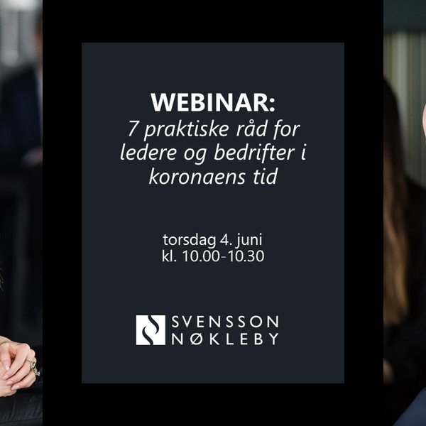 WEBINAR: Syv praktiske råd for ledere og bedrifter i koronaens tid