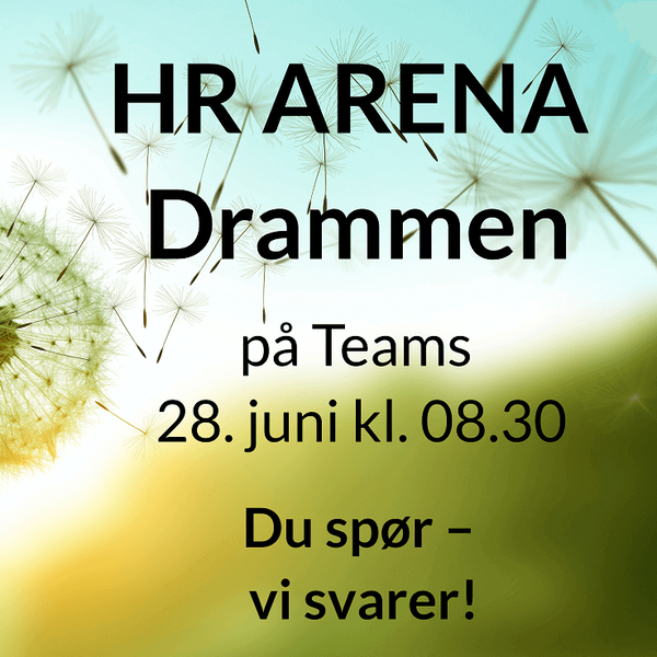 HR ARENA Drammen på nett i juni