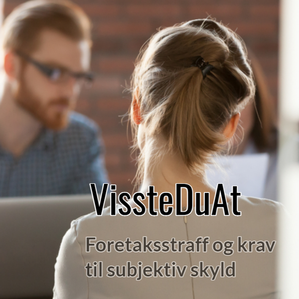VissteDuAt - Foretaksstraff og krav til subjektiv skyld
