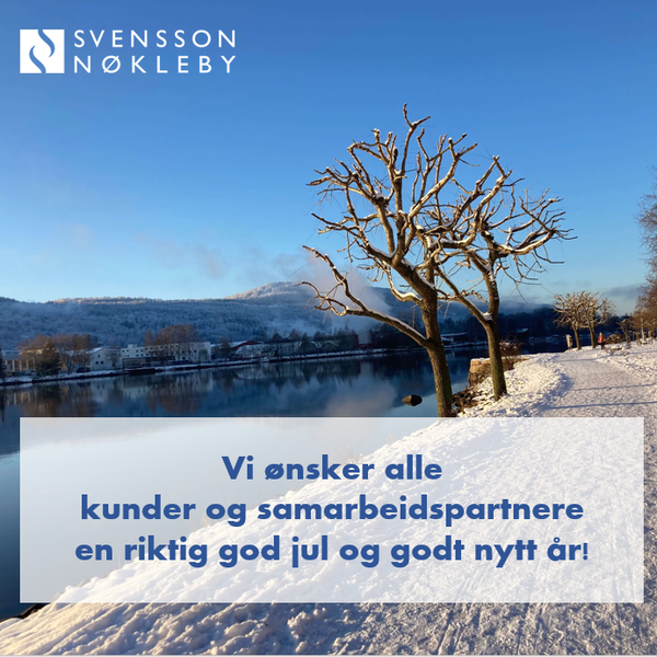 Vi ønsker riktig god jul og godt nytt år!
